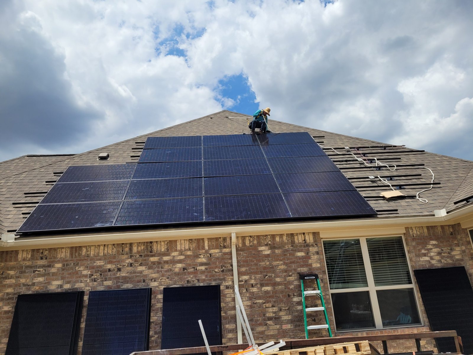 Solar installation completed on residential roof