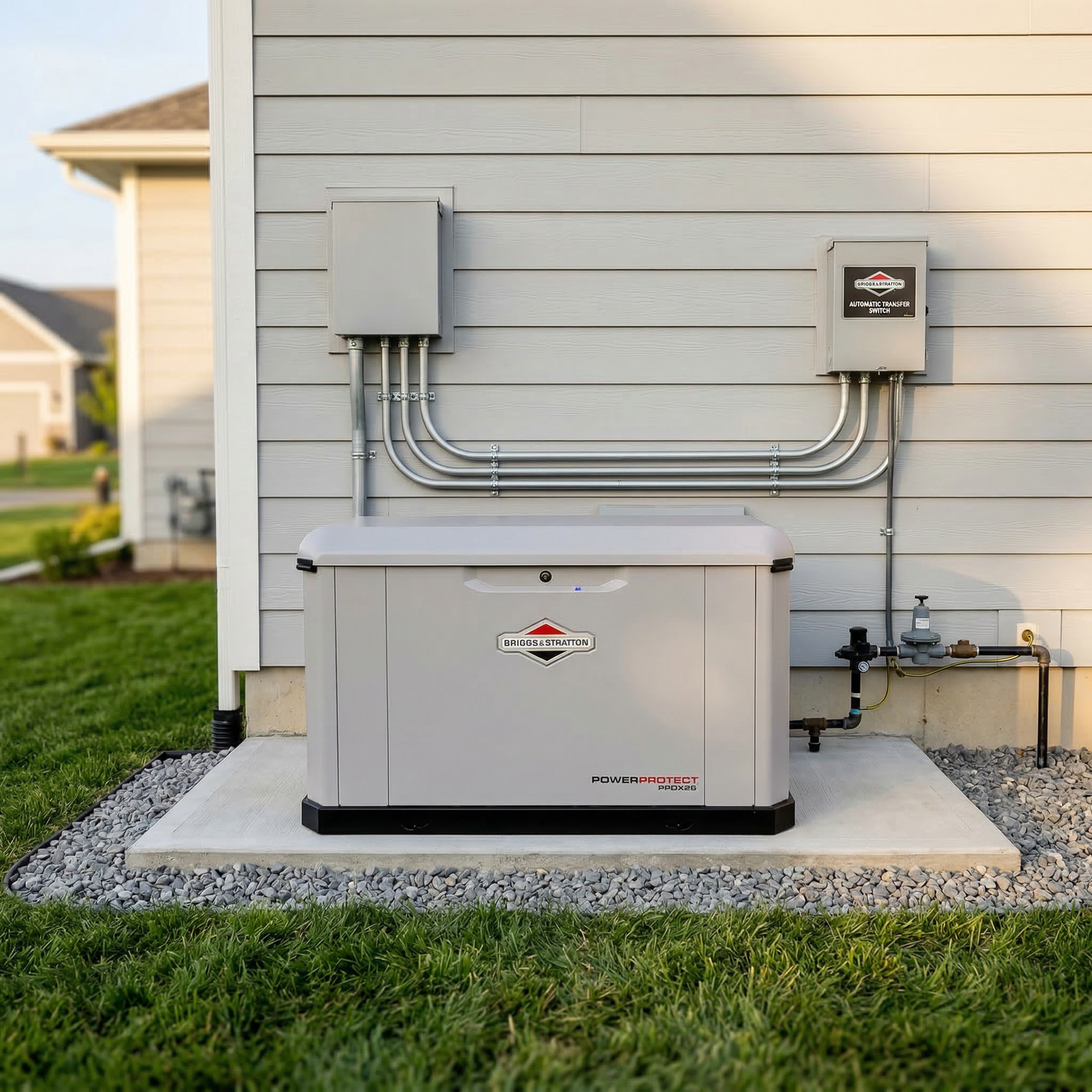 Briggs and Stratton standby home generator installed in San Antonio