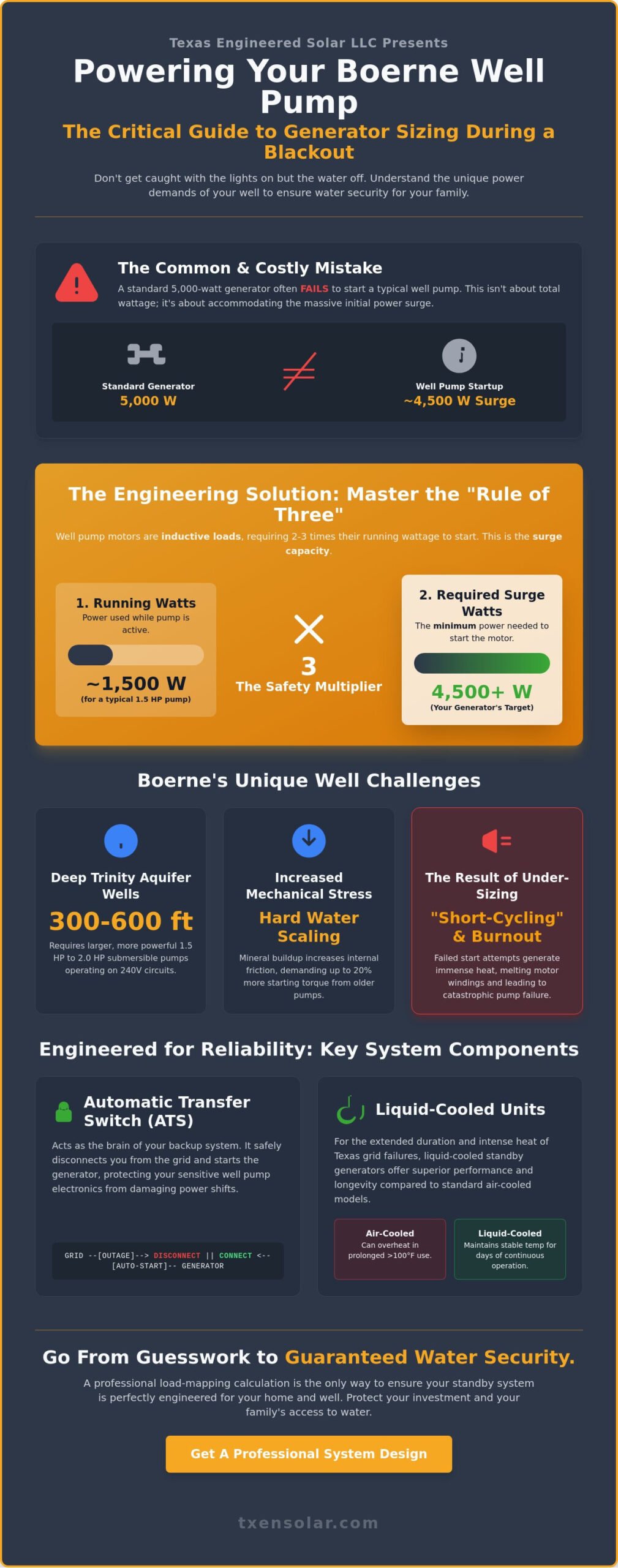 Best Generator for Well Pumps in Boerne: A 2026 Engineering Guide