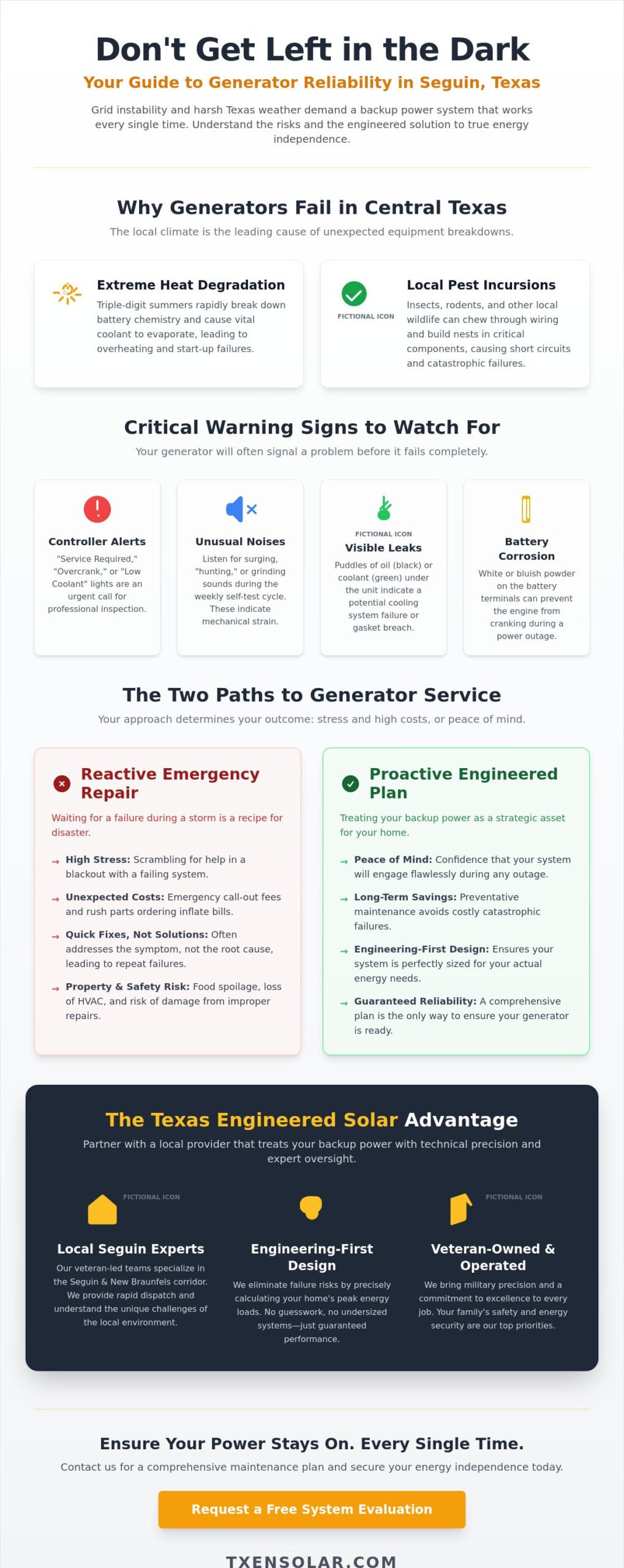 Emergency Generator Service in Seguin, TX: 2026 Repair & Maintenance Guide