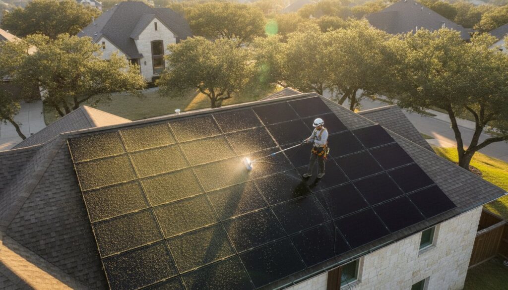 How Much Does Cleaning Solar Panels Improve Efficiency in Texas?