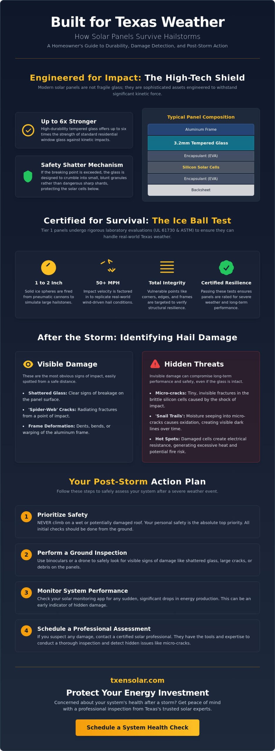 What Happens to Solar Panels in a Hailstorm? A Texas Homeowner’s Guide