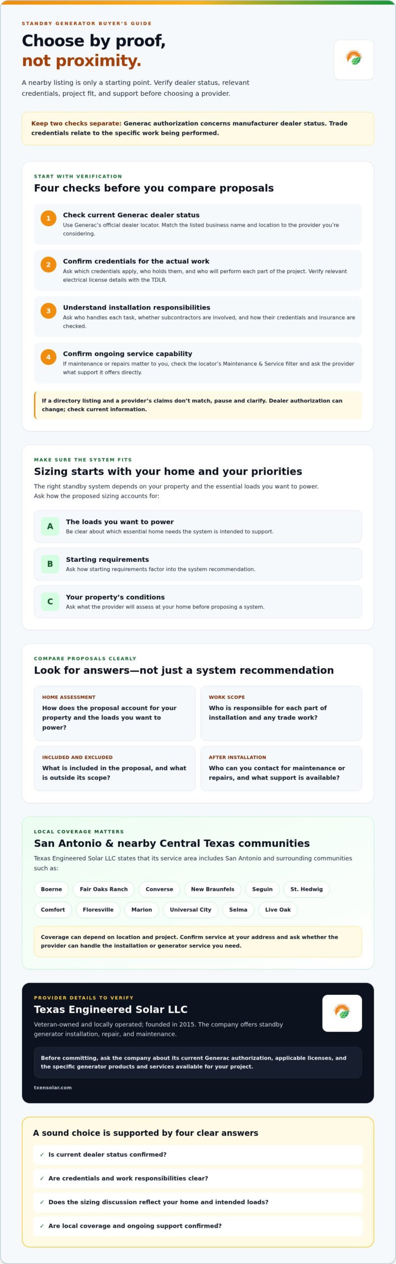 Generac Dealer Near Me: San Antonio Buyer’s Guide 2026